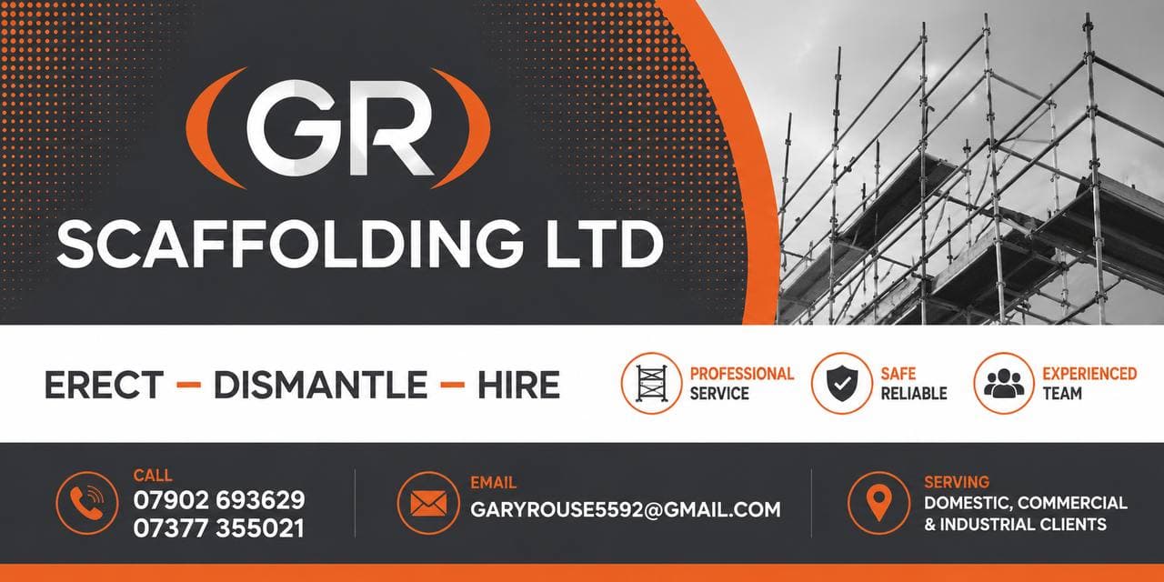 GR Scaffolding Ltd sponsor artwork